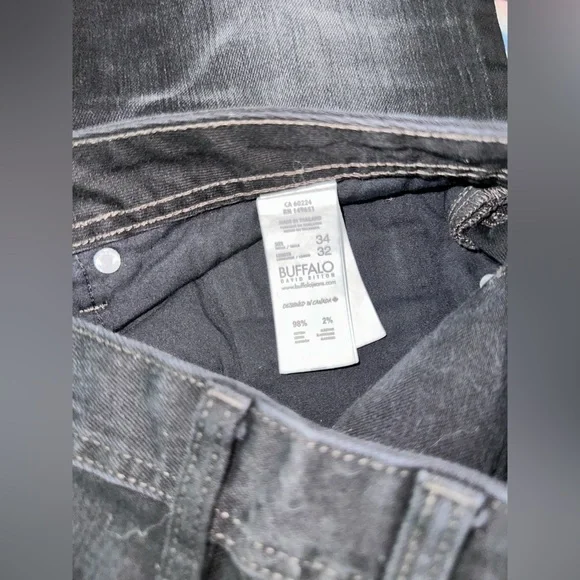 Buffalo David Bitton Black Straight Leg Jeans - Picture 6 of 8